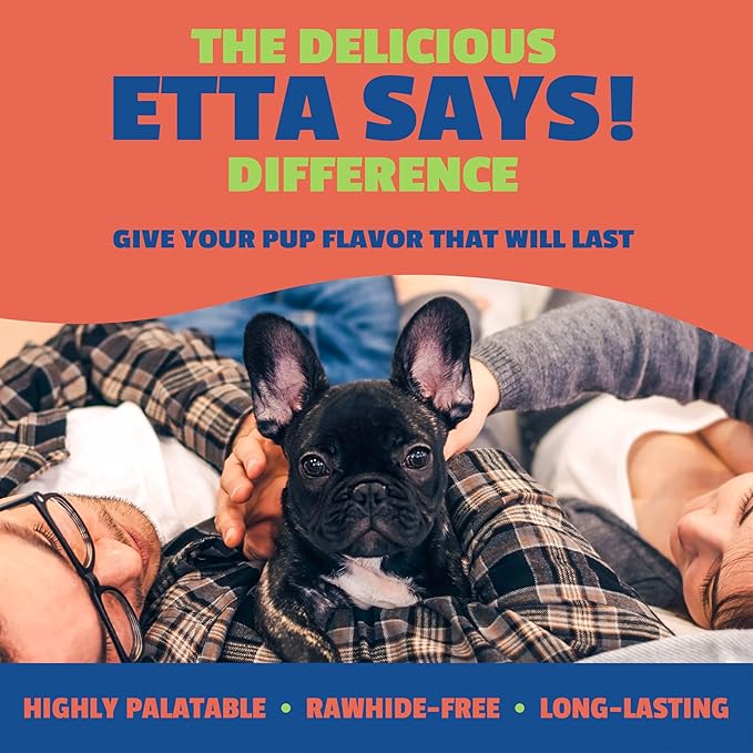 etta says! Flavor Fusion - All Natural Rawhide Free Chews for Dogs 2oz chew - Peanut Butter and Honey - Made in The USA (12 Count Pack of 1)