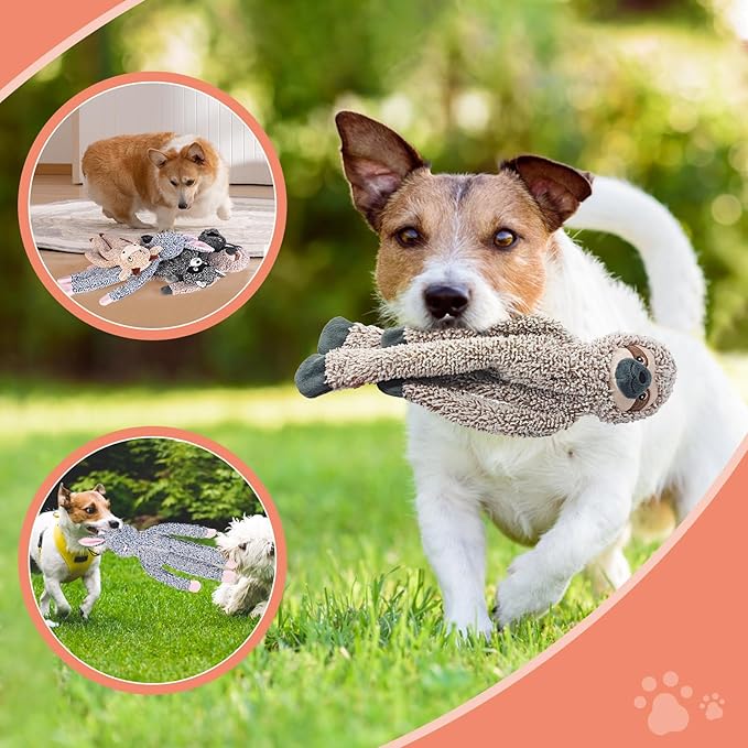 Koala No Stuffing Dog Toys for Large Dogs, Squeaky Crinkle Interactive Dog Animals Toys, Plush Teething Toys to Keep Them Busy, Cute Funny Dogs Gifts for Small Medium Large Breed