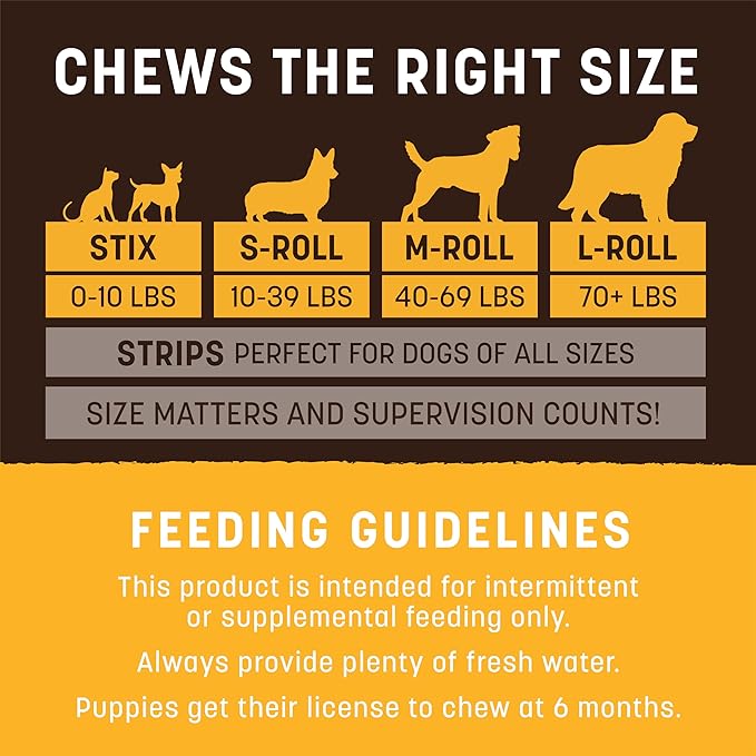 Earth Animal No Hide Small Long Lasting Dog Chew Rolls, Peanut Butter - 2 Count
