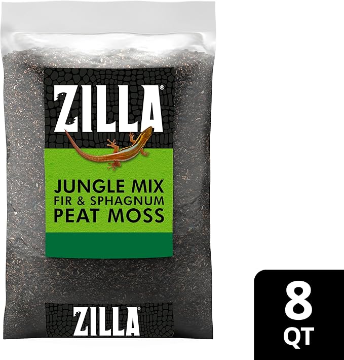 Zilla Reptile Terrarium Bedding Substrate Jungle Mix, 8 Quart
