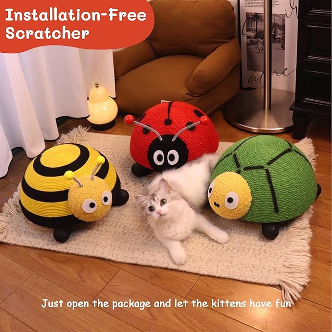 Cat Scratching Post Cute Scratching Board Install-Free Sisal Ball