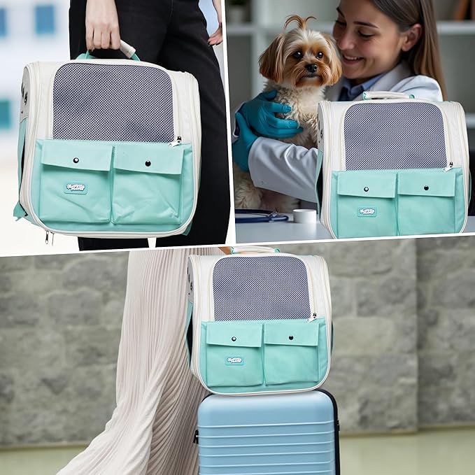 CMP – Pet Backpack Carrier for Small Dogs, Cats, Kittens, Rabbits – Airline Approved Travel Bag with Breathable Mesh and Padded Straps – Soft-Sided Cat Carrier Backpack for Hiking, Camping, Trips