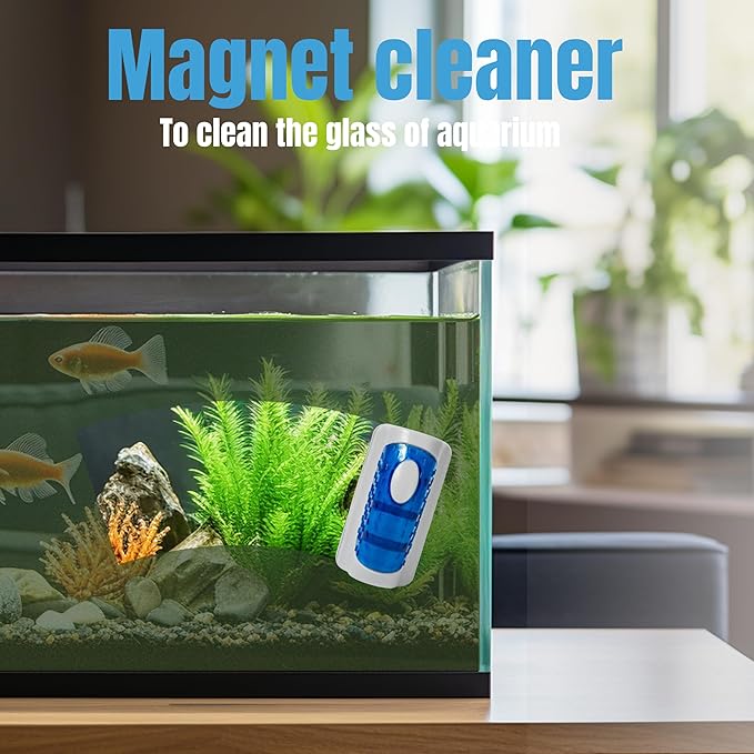 Aquarium Vacuum Gravel Cleaner,6 in 1 Multi Function Electric Fish Tank Vacuum Gravel Cleaner with Strong Suction for Water Change Wash Sand Water Circulation(110V/32W)