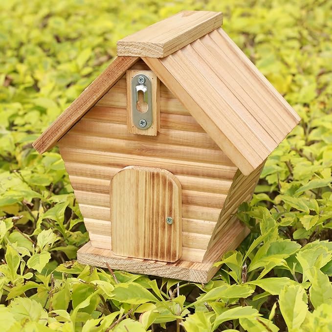 STARSWR Bird House Outside Clearance,Outdoor Birdhouse for Bluebird Finch Cardinals,Hanging Wooden Bird Houses, Easy to Clean, Ventilation.