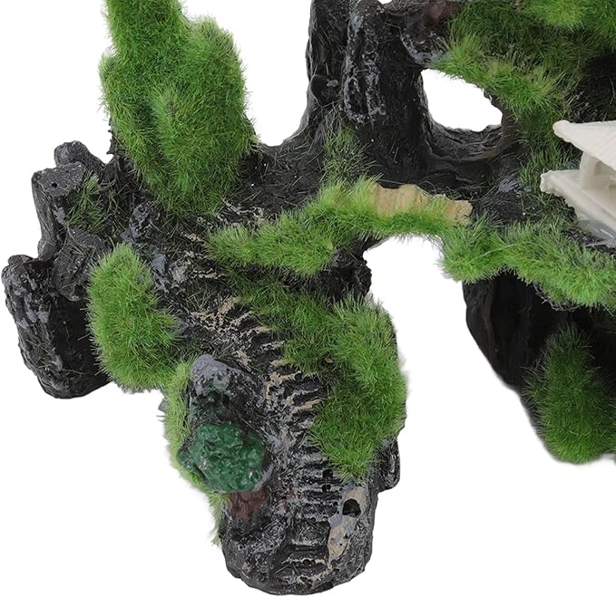 Pssopp Aquarium Mountain View, Aquarium Rockery Landscape Rockery Landscape Rock Hiding Cave Artificial Hill Fish Tortoise Aquarium Landscape Ornament for Fish Aquarium Terrarium