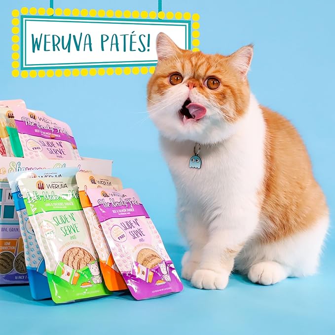 Weruva Wet Cat Food, Lets Make a Meal with Lamb and Mackerel Pate, 2.8oz Slide N Serve Pouch, Pack of 12