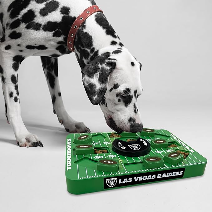 Pets First NFL Las Vegas Raiders Large Puzzle Toy - New Large Size, Interactive Treat Toy, Dog Slow Feeding Puzzle