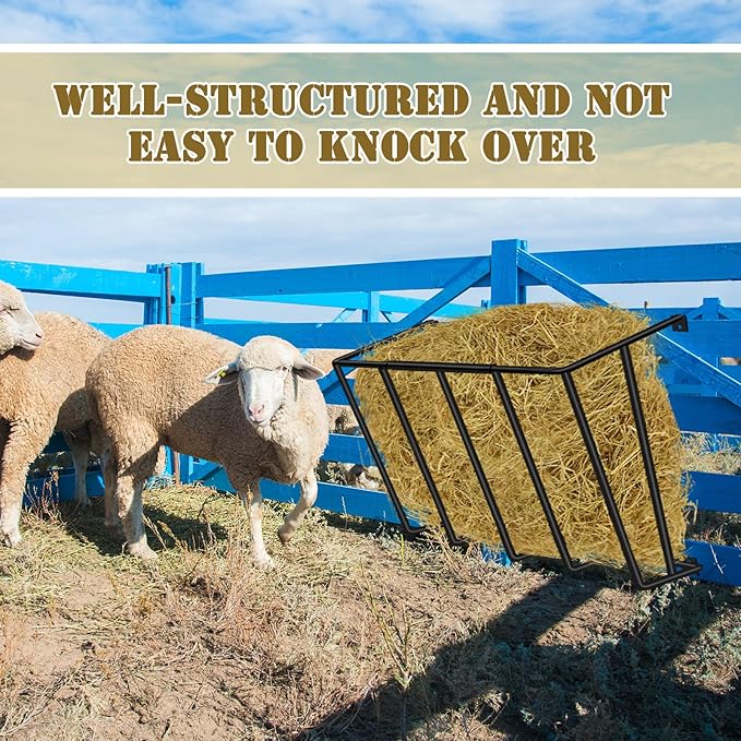 Zonon 3 Pcs Wall Hay Feeder Mount Detachable Goat Hay Rack 22 Gallon 23.62x22.76x11.81 Inch Multiple Sided Hay Holder Horses Heavy Duty Horse Feeding Supplies for Effortless Installation Horse Farm