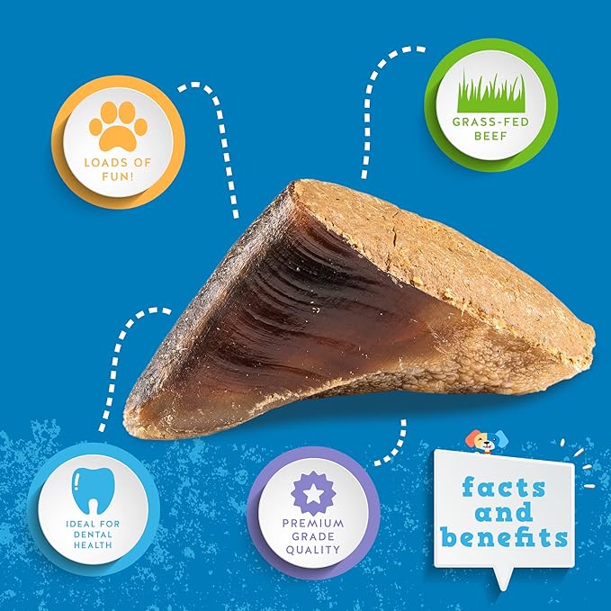 Jack&Pup Filled Cow Hooves for Dogs (Variety Pack), Cow Hoofs for Dogs, Natural Dog Chews, Stuffed Bones (Bacon and Cheese, Peanut Butter, Bully Stick Flavors) 3 Pack