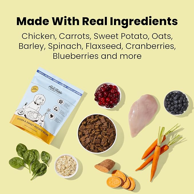 The Pets Table Small Batch Air Dried Dog Food for Dogs Large, Medium and Small | Puppy Dog Food, Adult Dog Food, Senior Dog Food | Chicken & Sweet Potato 4.5 lbs / 72 oz Bag