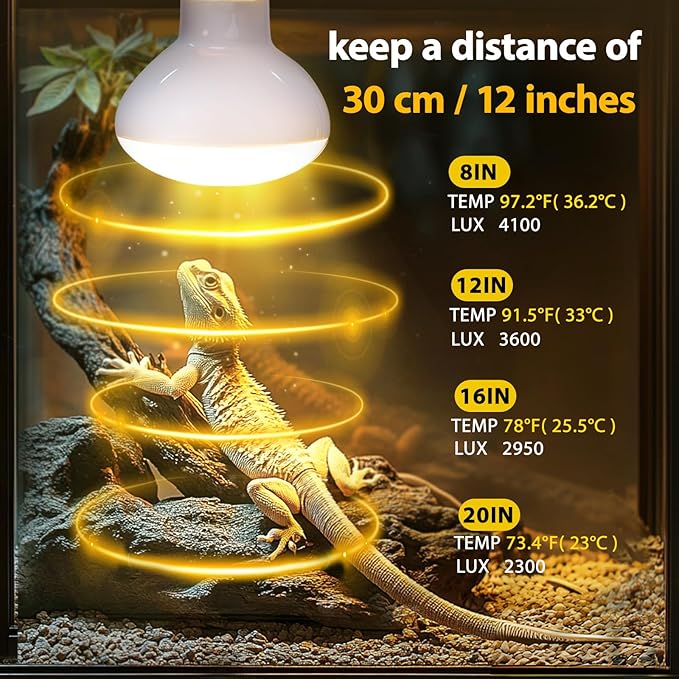 Reptile Heat Lamp, heat lamp bulbs , basking bulb 100w 4 Pack, basking light for bearded dragon, UVA UVB reptile light bulb for Bearded Dragon, Turtles, Tortoise, Lizard, Snake, Chameleon, Chicken