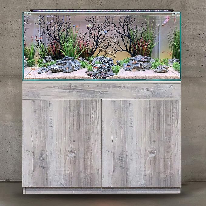 CURRENT USA Black Manzanita Branch 22-inch Tall with Weighted Base | Tree Branches Molded Aquarium Decor Decoration Fake Artificial Fish Tank Ornament for Freshwater or Saltwater (7817)