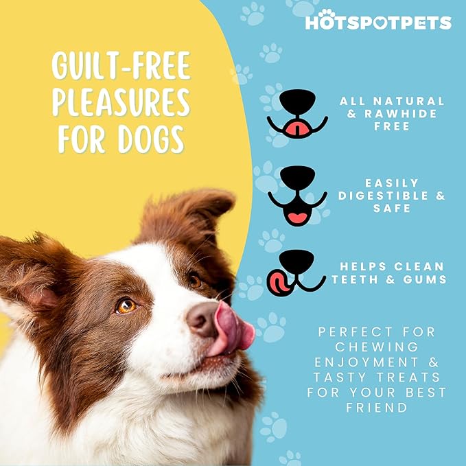 hotspot pets Bully Sticks for Dogs - All Natural Single Ingrediant Beef Bully Bones, Fully Digestible Rawhide Free 100% Bully SticksDog Chews (12 Inch, 6 Count)