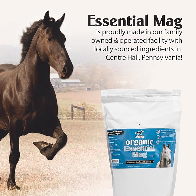 Organic Essential Mag, Magnesium for Horses Supplement, Aids in Glucose Metabolism, Reducing Stress and Provides Calm for Your Horse, 5 LB Bag