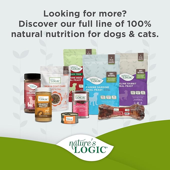 Nature's Logic Grain-Free Canned Dog Food - 95% Animal Proteins - 100% Natural Wet Dog Food Cans - No Common Allergens - All Life Stages - Ideal for Sensitive Dogs - Turkey (13.2 oz, 12 pack)
