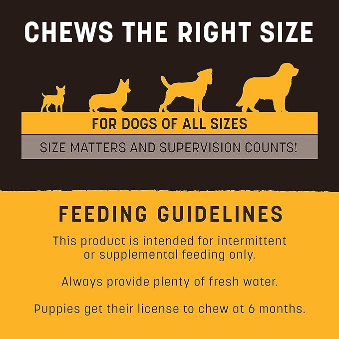 Earth Animal No Hide Strips Peanut Butter Flavored Vegetarian Natural Treats | No Rawhide | Quick & Thin Dog Chews - 4 Count