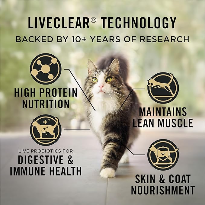 Purina Pro Plan Indoor Cat Food LiveClear Cat Allergen Reducing Turkey and Rice Formula - 3.2 lb. Bag