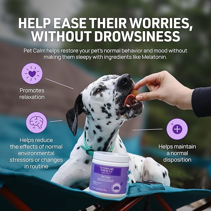 Veterinary Formula Smart Vitality Pet Calm Supplement for Dogs - Soft Chews, 100ct - Promotes a Sense of Relaxation During Moments That May Cause Stress - Fireworks, Travel, Changes in Routine