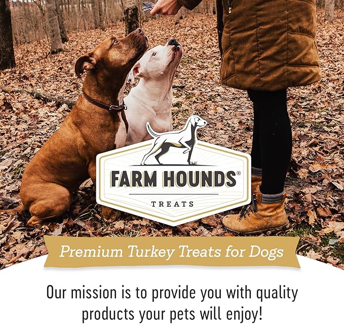 Farm Hounds - Turkey Trainers - Premium Natural Jerky for Dogs - 100% Humanely Raised Turkey - Easy-Break - Great for Training & Treats - No Added Fillers - Made in USA - 4.5 oz - 2 Pack