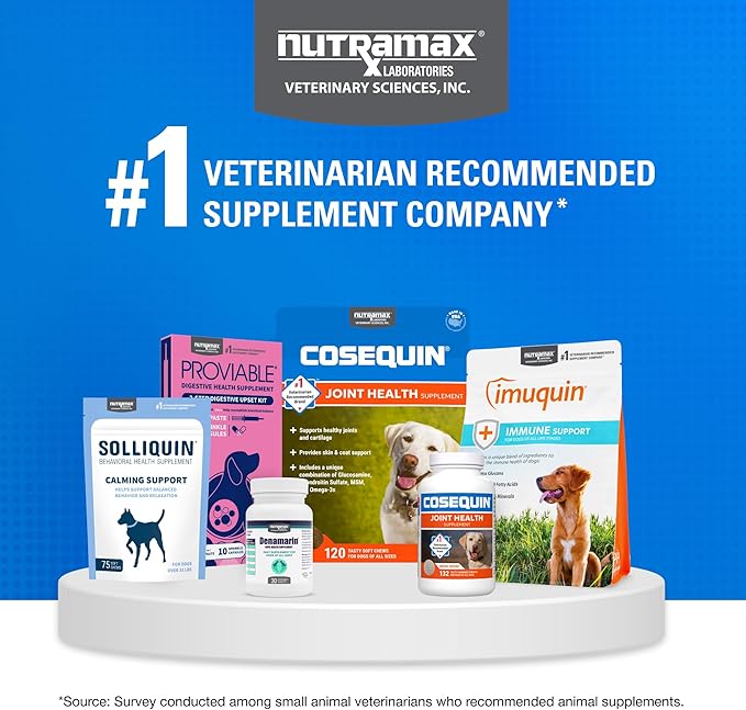 Nutramax Cosequin for Small Dogs, Joint Health Supplement, Contains Glucosamines, Chondroitin, MSM and Omega-3s, Supports Joint and Skin and Coat Health, Soft Chews, 45 Count