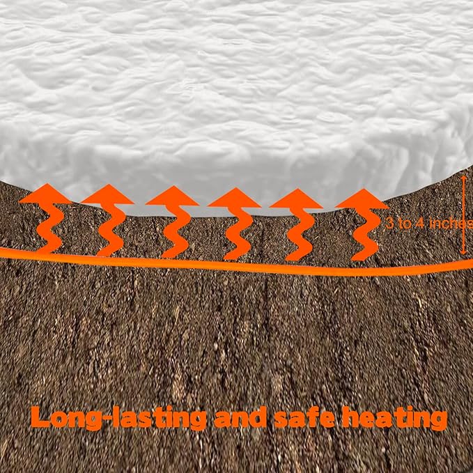 Soil Heating Cable 49 Ft Electric Soil Warming Cable Greenhouse Plant Soil Heater Cable Keep Soil Warm for Soil, Garden, Cold Frame