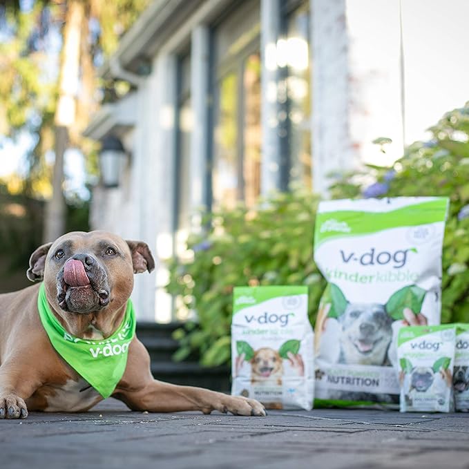 V-dog Vegan Kibble Dry Dog Food, 30 lb, with Plant Based Protein