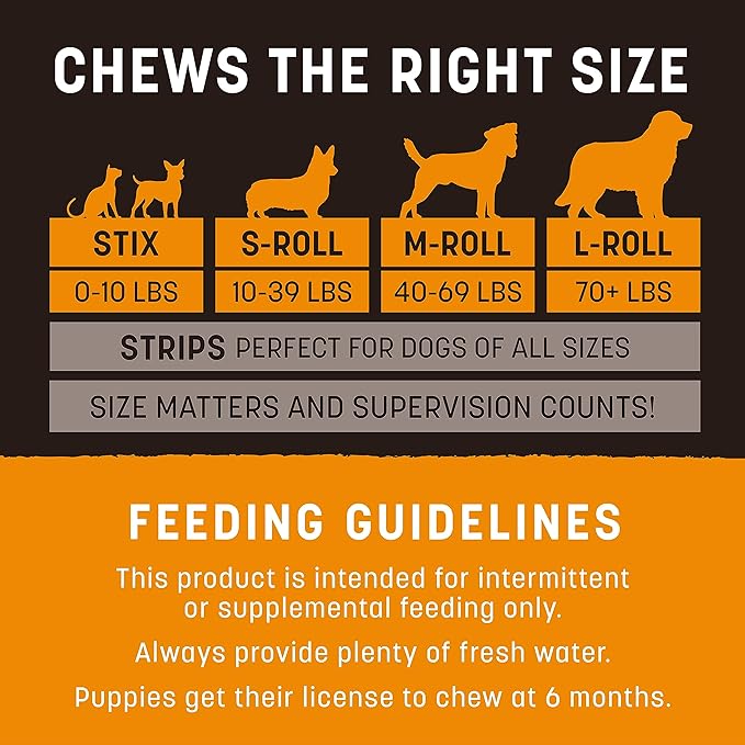 Earth Animal No Hide Strips Barbeque Smoked Chicken & Turkey Flavored Natural Treats | No Rawhide | Quick & Thin Dog Chews - 4 Count
