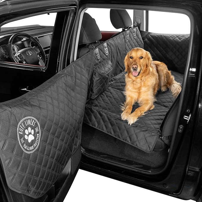 Medium Back Seat Extender for Dogs, 2025 Version – As Seen on Shark Tank – Hard Bottom Platform for Cars, SUVs & Mid-Size Trucks, 400lb Support, Waterproof – Rigid Back Seat Cover for Dogs