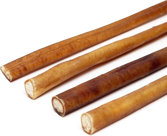 Regular 1 Pound of (8โ) Bully Sticks for Medium & Small Dogs, for Sensitive & Medium Chewers (16 oz) Natural & Fully Organic, 100% Beef Pizzle, Fully Digestible Dental Treats (8 inch, 1 lb)