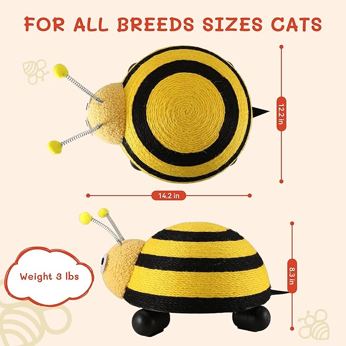 Cat Scratching Post Cute Scratching Board Install-Free Sisal Ball