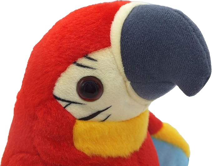 Talking Parrot Plush Toy, Repeat What You Say Funny Kids Stuffed Toys, Birthday Gift Kids Early Learning Animal Toy Electronic Toy