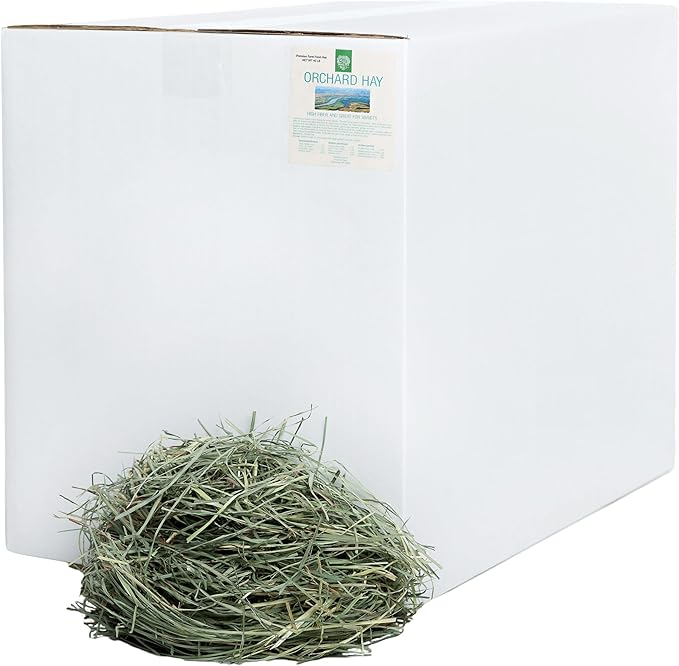Small Pet Select Orchard Hay, Grass for Rabbit, Guinea Pig, Bunny, Chinchilla and Other Small Animals, Premium Natural Hay Grown in The US, Pet Food, 40 lb