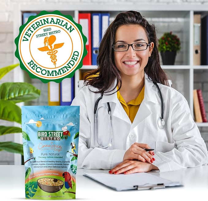 Parrot Food - Parakeet & Cockatiel Food - Cooks in 3-15 min w/Natural & Organic Grains, Legumes, Non-GMO Fruits, Vegetables & Healthy Spices