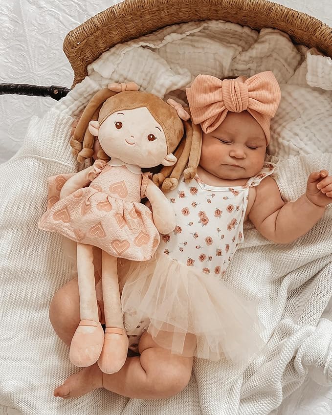 Soft Baby Doll Toys (16''), My First Baby Rag Doll for 1 Year-Old Girl Birthday Gift, Christmas Plush Toys Gift for Toddler Kids Infants -Sweetheart Girl