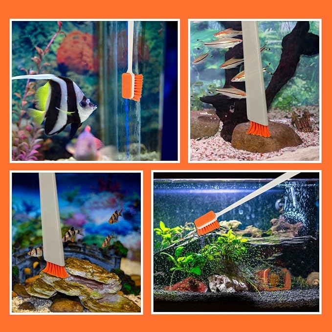 1pcs Small Aquarium Cleaning Tool, Algae Scraper for Fish Tank, Aquarium Brush, Fish Tank Cleaner Adapted for Glass and Acrylic Aquariums