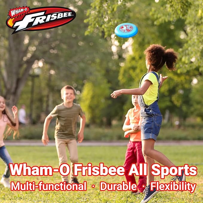 Wham-O Frisbee All Sport Flying Disc 140g, 9.85 Inch, Durable Sports Disc with Non-Slip Grip for Outdoor Games,Team Sports and Family Fun