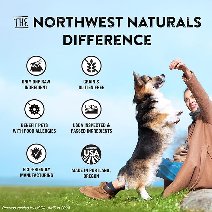Northwest Naturals Raw Rewards Freeze-Dried Beef Heart Treats for Dogs and Cats - Bite-Sized Pieces - Healthy, 1 Ingredient, Human Grade Ingredient, All Natural, Proudly Made in USA, 10 Oz (Pack of 3)