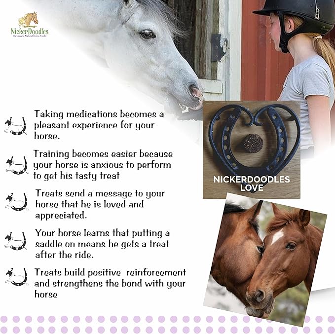 Horse Treats - 2 lb Pail - Effortlessly Give Medications with Our Soft Baked Treats - Training Treats are The Perfect Motivator - No Additives or Preservatives