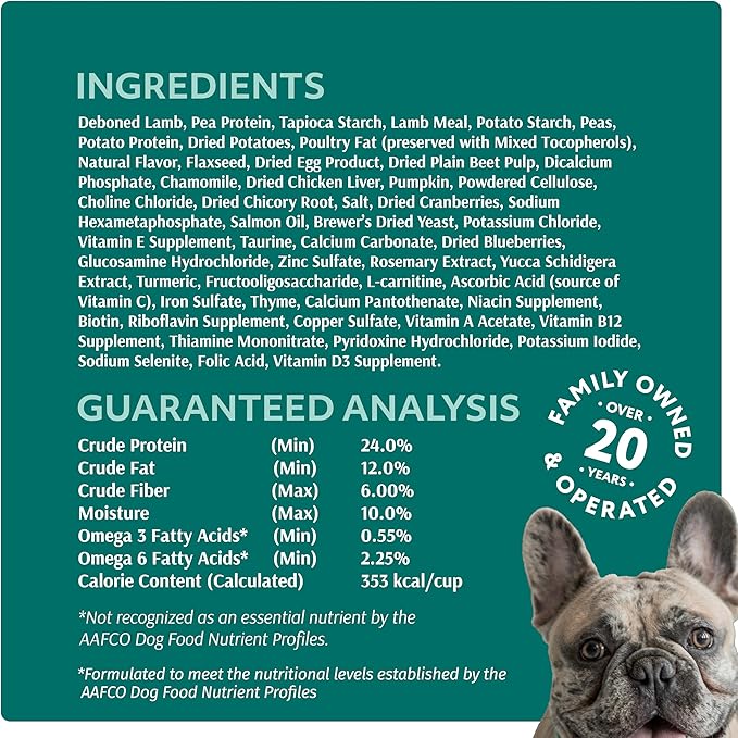 Optimeal Puppy Toy Breed Dog Food - Premium Dry Recipe for Small and Toy Breed Puppies - Skin and Digestive Support (3.3 lb, Lamb & Rice)