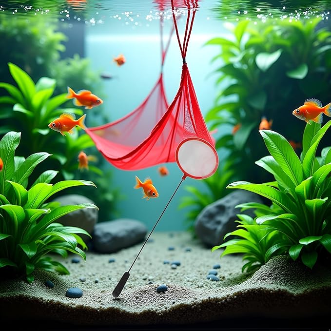 1Pc Random Color Aquarium Fish Net 3 Inches Fine Mesh Skimmer for Small Fish for Tank Catching Cleaning Net with 9 Inches Long Handle Aquarium Net Fine Mesh Cleaning Small