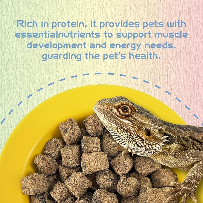 Naturals Freeze-Dried Cricket & Lizards Food Compressed Squares-Bite-Sized for Bearded Dragons, Wild Birds, Chicken, Fish & Reptiles 5.82 OZ