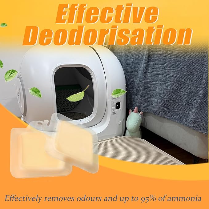 6 Pack Pet Odor Eliminator N50+ For Puramax Self-Cleaning Cat Litter Box, Cat Toilet Odor Control, with hook Cat Toilet Odor Control for Most Other Automatic Litter Box (Regular)