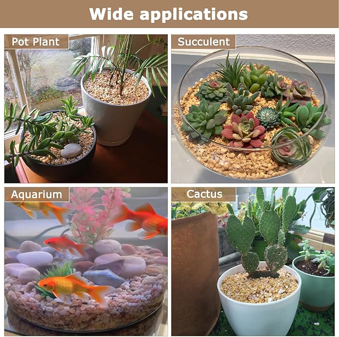 5Lbs Aquarium Gravel, 1/5" Fish Tank Gravel, Succulent Cactus Rocks for Plants Indoor Outdoor, Pea Gravel for Landscaping Vases, Terrarium,Top Dressing, Flower Pots