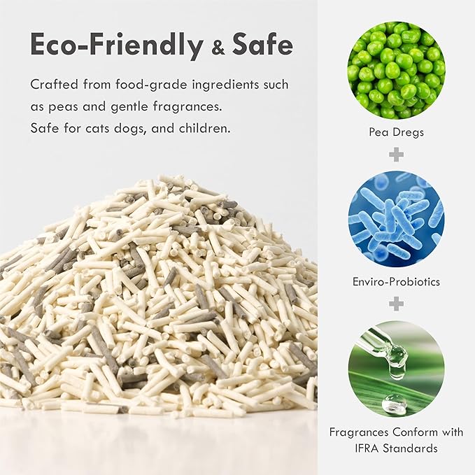 Lady N Pellet Tofu Cat Litter, Strong Clumping, Dust-Free Low-Track Water-Soluble, Natural Ingredients, Enviro-probiotic and Activated Carbon for Odor Control 18lb Yosemite Woody Scent + Unscented