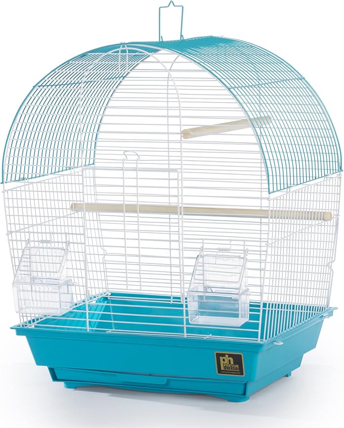 Prevue Pet Products South Beach Dome Top Bird Cage, Teal (SP50071),14 1/8" L x 11 1/4" W x 18 1/8" H