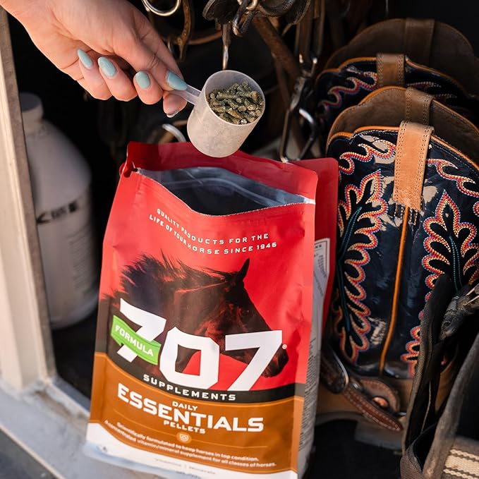 Formula 707 Daily Essentials Equine Supplement, 25lb Refill Bag – Complete Vitamins and Minerals for Superior Health and Condition in Horses