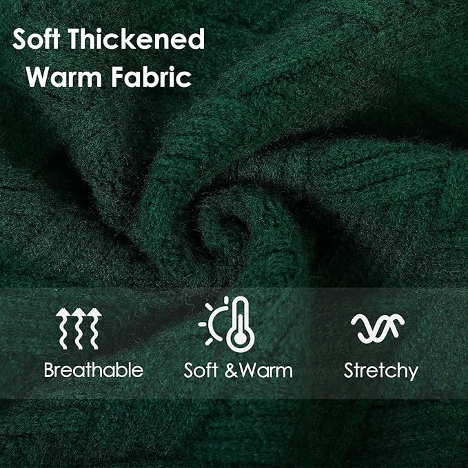 AOFITEE Dog Sweater, Dog Sweaters for Medium Dogs Girl, Warm Dogs Christmas Sweater, Winter Medium Pet Sweaters Female Male, Turtleneck Knitwear for French Bulldog, Boston Terrier (Green, M)
