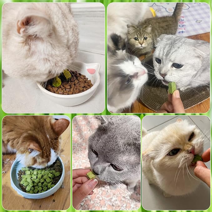 HavenJanny 120g Cat Grass Treats for Indoor Cats, Freezed Dried Cat Grass Teething Stick Snacks for Cats, Edible Feline Chew Toys for Hairball Control and Oral Health