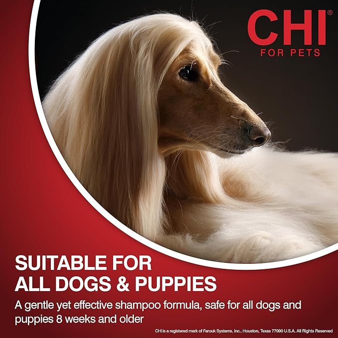CHI for Dogs Tearless Puppy Shampoo - Gentle Dog Wash for Young Coats - Best Mild Formula for Puppies - Sulfate and Paraben Free - pH Balanced - Made in USA, 16 Fl Oz