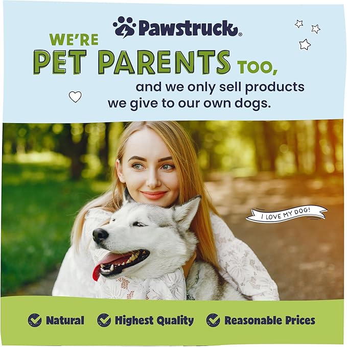 Pawstruck Premium Beef Jerky Dog Treat Chews, 4"-6" Strips – Hip & Joint Health, Naturally Rich in Glucosamine & Chondroitin, No Added Preservatives – 15 Count